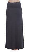 1 x RAW Customer Returns Urban GoCo Women s High Waisted Elastic Fitted Skirt Bodycon Yoga Long Maxi Bell Skirt Dark Gray M - RRP €42.97