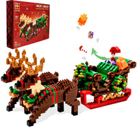 9 x Brand New Christmas Building Blocks Toy Set - 2000 Pieces Christmas Reindeer Snow Sleigh Building Blocks Set, from 9 Years Children, Adults, Boys, Girls, Christmas Toy Gift Kit - RRP €217.71