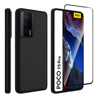 15 x Brand New Lemxiee Cover for Redmi K60 POCO F5 Pro Case 1 Pieces Film for Redmi K60 POCO F5 Pro Tempered Glass, Anti-Slip Shockproof Matte Flexible Soft Case in Premium Silicone Cover - Black - RRP €146.1