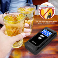 1 x RAW Customer Returns LAMJAD Breathalyzer Breathalyzer with 10 Mouthpieces and Digital LCD Screen Semiconductor Sensors, Police Accurate Breathalyzer for Personal and Professional Use - RRP €30.24