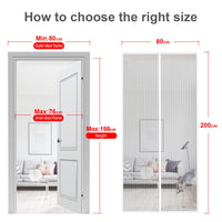 1 x RAW Customer Returns MYCARBON Fly Screen Door Magnet 80x200cm Insect Protection Balcony Door Fly Curtain 10 x Stronger than Normal Fly Screen without Drilling Curtain for Balcony Door Living Room Sliding Door Patio Door White - RRP €18.14