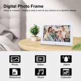 1 x RAW Customer Returns 10.5 inch Digital Photo Frame, Music, Photo, Video Player with Remote Control, Digital Photo Frame Multi-Slideshow 4-Window Display, Electronic Picture Frame - RRP €53.44