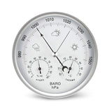 1 x RAW Customer Returns AMTAST dial type weather station analog 3 in 1 barometer thermometer hygrometer 132mm diameter barometer analog weather station for indoor and outdoor use AW007 metric system  - RRP €33.99