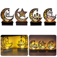 43 x Brand New Ramadan decoration lantern, LED Ramadan Mubarak decoration Eid Mubarak wood, LED moon star decoration tealight holder Eid decoration Muslim decoration, DIY Ramadan decoration for bedroom table decoration star  - RRP €877.2