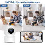 1 x RAW Customer Returns GT HITGX 2K HD baby monitor with camera WLAN surveillance camera indoor, two-way audio, night vision, motion detection dog camera, compatible with app screen, for babies pets - RRP €20.16