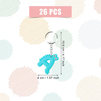 1 x Brand New BOXOB Pack of 26 keychains alphabet, cute animal keychains, decorative keychains, rewards for students, letter keychains, children s backpack decorations - RRP €19.2