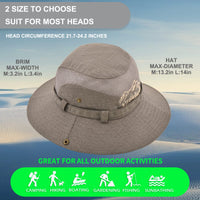 1 x RAW Customer Returns KeepSa Cotton Sun Hat Men s Summer Hat UV Protection Hiking Hat Fishing Hat Trekking Foldable Safari Hat with Chin Strap Outdoor Bush Hat Hiking Bucket Hat - RRP €18.04