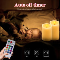 1 x RAW Customer Returns LED RGB Candles Flameless Candle Lights, USB Multicolor Tea Lights Warm White LED Candle Lights Wick Flickering Real Wax Electric LED Lamp with Remote Control Timer Function Home Decoration - RRP €31.73