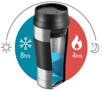 1 x RAW Customer Returns Thermo mug coffee mug to-go stainless steel - 360ml thermo drinking cup leak-proof dishwasher safe BPA-free 4h hot - 8h cold vacuum insulated cup Tea coffee travel mug cup cafe thermos cup - RRP €23.18