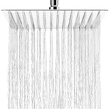 1 x RAW Customer Returns HAUSPROFI Stainless Steel Rain Shower Head, Anti-Limescale Shower Head, 12 Inch High Pressure Fixed Showers, Square Chrome - RRP €31.69