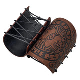 30 x Brand New HiiFeuer Nodisch Embossed Odins Ravens Faux Leather Arm Armor, Medieval PU Leather Bracers for LARP Brown Raven  - RRP €511.2