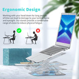 1 x RAW Customer Returns Laptop Stand Height Adjustable with RGB Fan, Foldable Laptop Stand Made of Aluminum Alloy, Ventilated Laptop Stand Notebook Holder Ergonomic Compatible with All MacBook, Laptop 10-17 Inches - RRP €34.81