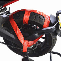 1 x RAW Customer Returns gvhhol Motorcycle Cargo Strap, Polyester Strap with Buckle, 3000kg Load Capacity, Compatible with Motorcycle Red  - RRP €20.16