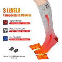 1 x RAW Customer Returns Heated Socks Heated Socks Women Men, SAVIOR HEAT Electric Warm Socks Rechargeable 7.4V 2200mAh Battery Heating Socks Winter Skiing Motorcycle Camping Hiking - RRP €94.6