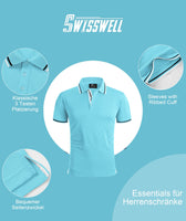 1 x RAW Customer Returns SwissWell Men s Polo Shirt Short Sleeve Breathable Golf Tennis Sport Polo Summer Leisure T-shirt - RRP €33.26