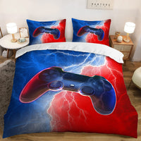 1 x RAW Customer Returns HOTRCR Boys Games Bedding Set Kids Watercolor Gamepad Printed Duvet Cover Set Children Video Game Gamepad Bedding Set Gamer Controller Bed Linen bedclothes 135 200cm DCF22A - RRP €37.3