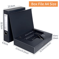 1 x RAW Customer Returns YAWOIRG 2 pieces A4 archive box, archive box A4 with locking spring, document box, 65 mm spine, archive box made of plastic for office, school, black - RRP €22.99