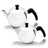 1 x RAW Customer Returns Turkish Tea Kettle Teapot Caydanlik Demlik Induction Suitable Kettle Black Model 2  - RRP €33.23