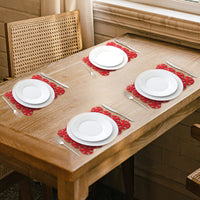 3 x Brand New Christmas placemats, table mats for Christmas dining table, Christmas placemat, Christmas table placemat, Christmas table decoration, red felt Christmas placemat, red green, 2 pieces - RRP €26.97