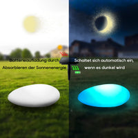 1 x RAW Customer Returns HYSapientia solar lamps for outdoors, ball oval, solar ball for outdoors, oval, IP44 ball light oval 15cm 11cm colorful light solar lamps for outdoors for garden, terrace, parties oval  - RRP €33.26