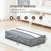 1 x RAW Customer Returns GoMaihe 3 Pieces, Under Bed Storage, Foldable Clothes Storage Bags with Reinforced Handle, Closet Organizer Box for Duvet, Blanket Shoe Rack - RRP €21.16