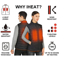 1 x RAW Customer Returns Heated Vest for Men Women, Electric USB Heated Vest Heated Vest with QC3.0 14400MAH Battery, 3 Adjustable Temperature Electric Warm Heated Jacket for Outdoor Hiking Hunting Motorcycle Camping - RRP €99.99