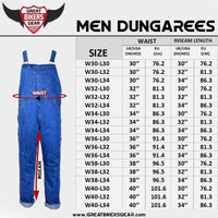 1 x RAW Customer Returns GREAT BIKERS GEAR - Jeans Dungarees Jeans Dungarees and Suspenders Overall Pro Heavy Duty Workwear Pants - RRP €40.33