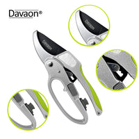 1 x RAW Customer Returns Davaon professional garden shears set with hand saw - 1 x bypass garden shears, 1 x anvil garden shears and 1 x folding saw - THE set for hobby and professional gardeners - RRP €31.4