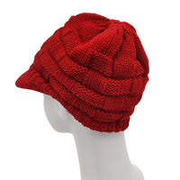 29 x Brand New WKTRSM Winter Beanie Hat Warm Knitted Hats Women Warm Soft Baseball Hats Ski Cap with Ponytail Hole Red  - RRP €696.0