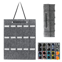 1 x RAW Customer Returns Veiteibe Hanging Sunglasses Organizer - Felt Sunglasses Storage with 15 Compartments, Hanging Sunglasses Bag, Hanging Bag for Stylish Glasses - RRP €27.6