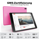 1 x RAW Customer Returns TJD Android 12 Tablet 7.5 inch, 4GB RAM 64GB ROM 512GB MicroSD, IPS Full HD touchscreen, 8MP 2MP camera, Wi-Fi Bluetooth 4000mAh Google GMS 2 speakers pink  - RRP €59.48