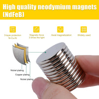 1 x RAW Customer Returns MAGXCENE 8 pieces magnets 20 x 2 mm neodymium magnets extra strong, magnets strong large round strong magnets for refrigerator, magnetic board, whiteboard, office, crafts - RRP €9.83