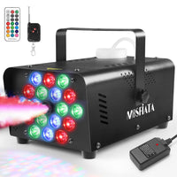 1 x RAW Customer Returns Fog machine mini smoke machine 600W with 18 LEDs RGB for parties, weddings, Halloween, disco, DJ stage effect - RRP €51.41