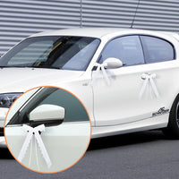 1 x Brand New Piymnys Wedding Car Decoration Car Decoration Wedding Contains 1.6 m 2 tulle, 9 roses and 10 car bows, with 9 extra strong suction cups Dreamy wedding car decoration ribbon wedding - RRP €4.02