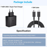 1 x RAW Customer Returns USB C Charger 45W Fast Charger for Samsung Galaxy S24, S24 , S23 , S22 , S23 S24 Ultra, S21 FE, S20, Note10 , Galaxy Tab S9, S9 , S9 Ultra, Tab S8, S8 , S7 FE, with 5A Type-C Charging Cable 2M - RRP €19.14