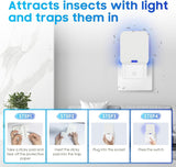 1 x RAW Customer Returns Electric Insect Killer, Fly Trap Indoor Plug in 2 Pieces Mosquito Repellent for Home Use with Sticky Pad Insect Catcher for Fruit Flies, Mosquitoes, Gnats, Moths, White - RRP €25.99