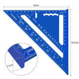 1 x RAW Customer Returns Protractor for carpenters, 7 inch metric triangle protractor, aluminum alloy, 90 degree thickened triangle ruler - RRP €53.42