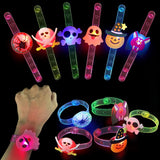 10 x Brand New Halloween party favors for children, 24 pieces LED light toys party items, Halloween children s toys light ring bracelets brooches, LED toys party, for Halloween, Christmas, party gifts - RRP €121.0