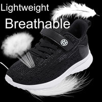 1 x Brand New Gaatpot sneakers boys sneakers children s sports shoes girls running shoes indoor shoes breathable outdoor leisure Velcro shoes black 23EU - RRP €25.7