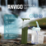 1 x RAW Customer Returns ANVIGO Outdoor Water Filter, 8000L Portable Outdoor Water Filter for Drinking Water, Camping Water Filter Table Water Filter with Storage Bag for Hiking, Backpacking, Camping, Hiking Sports Fitness - RRP €20.16