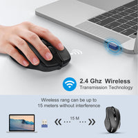 1 x RAW Customer Returns TECKNET Wireless Mouse, 4000 DPI Silent Mouse, Wireless, Portable, 6 DPI Adjustable, 24 Months Battery Life, 6 Buttons Compatible with PC, Mac, Laptop - RRP €17.99