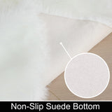 1 x RAW Customer Returns HARESLE faux fur rug, soft thick rug, fluffy lambskin rug, bed rug white 60x120cm  - RRP €34.99