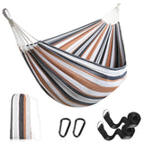 1 x RAW Customer Returns Hammock Outdoor Camping Poly-Cotton Hammocks 230 x 150CM Total Length 310CM Portable Travel Hammock Breathable Hammock for Hammock Stand, Garden, Camping, Beach, Balcony - RRP €22.88