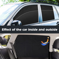 1 x RAW Customer Returns ZATOOTO Car Sun Shade Car Curtains - Polyester Black Anti-UV for Baby Kids Pets Adults Side Rear Personal Privacy Pack of 4 - RRP €24.73