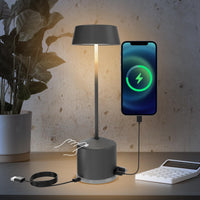 1 x Brand New Rechargeable Table Lamp, Night Table Lamp, Adjustable Desk Lamp, USB Charging Ports, IP54 Waterproof, for Summer Room, Office, Garden, Hotel, Restaurant - RRP €74.21