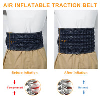 1 x RAW Customer Returns HONGJING inflatable decompression back belt with heating vibration for instant back pain relief spine back support belt with rechargeable battery, one size fits 29-49 waist - RRP €85.51