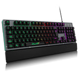 4 x RAW Customer Returns RaceGT Gaming Keyboard, LED Gaming Keyboard Wrist Rest Keyboard Gaming Illuminated Full Size Gaming Keyboard for Work PC Computer Gamer Laptop Xbox German Layout QWERTZ - RRP €84.68