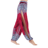 1 x Brand New Lofbaz High Slit Harem Yoga Pants for Women Sexy Lounge Pajamas Sweatpants Women Workout Beachwear Maternity Rose 1 Burgundy M - RRP €29.13