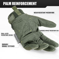 1 x RAW Customer Returns WTACTFUL Tactical Gloves,Tatical Gloves,Motorcycle Gloves,Men s Touchscreen Motorcycle Gloves for Mountain Bike, Motocross, Climbing, Security, Hiking, Motorcycle, Hunting Green M - RRP €21.46