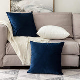 1 x RAW Customer Returns MIULEE Set of 2 Velvet Cushion Covers Pillow Case Sofa Cushion Decorative Throw Pillows Couch Cushions with Hidden Zipper Sofa Bedroom 26 x 26 Inch 65 x 65 cm Dark Blue - RRP €22.01